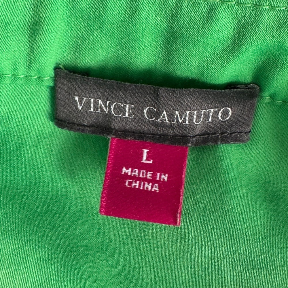 Vince Camuto Silky Green Blouse Top Size Large - Picture 4 of 5
